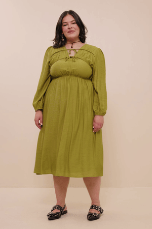 Forest Fairy Long Sleeve Midi Dress