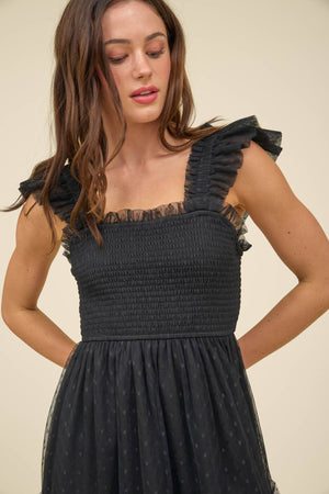 Sense of Spring Chiffon Dot Mini Dress