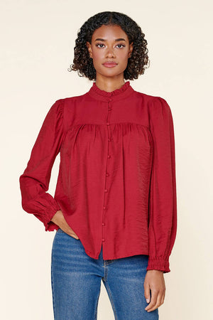 
                
                    Load image into Gallery viewer, Warm Hearted Button Front Blouse
                
            