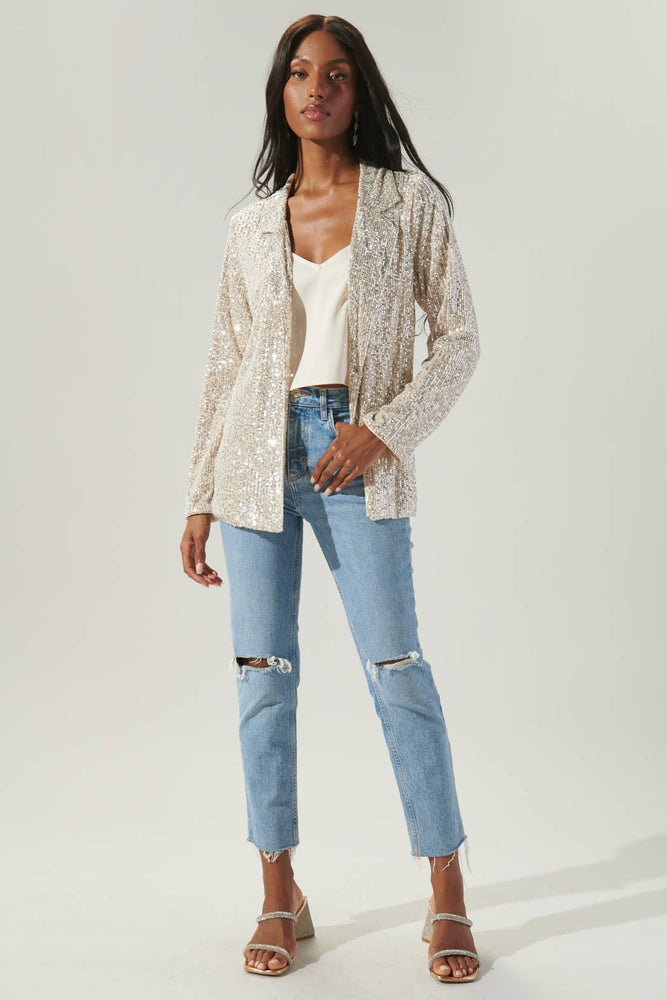 Friday Nights Sequin Tailored Jacket