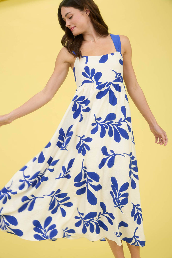 Isle Vacation Tie Back Midi Dress