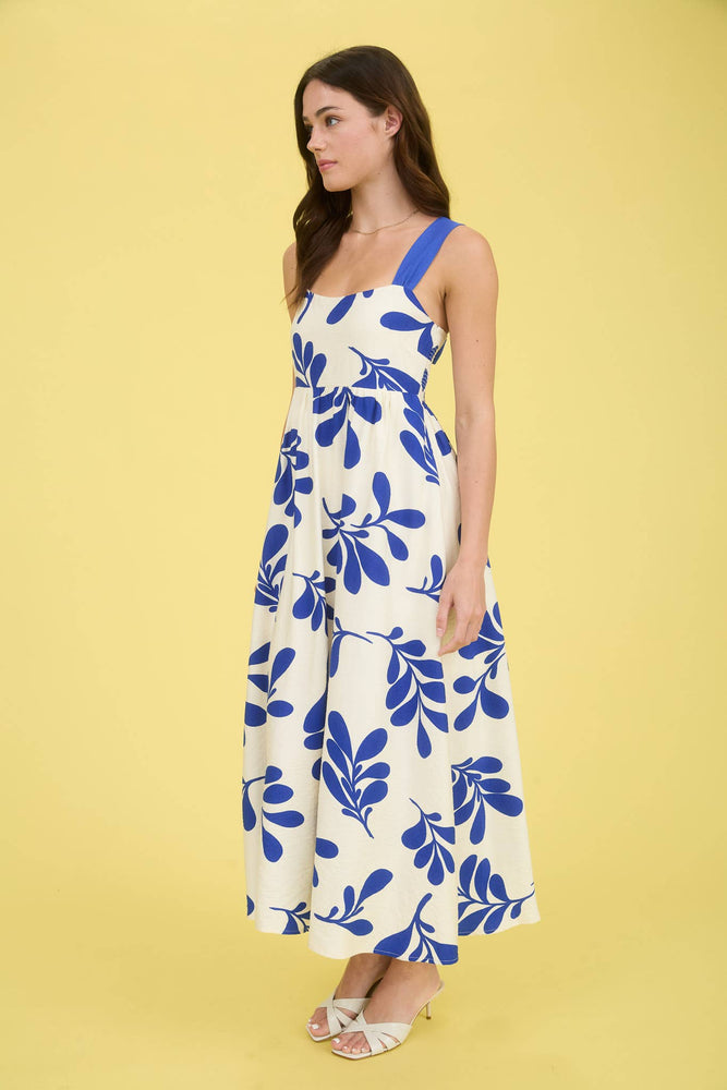 Isle Vacation Tie Back Midi Dress