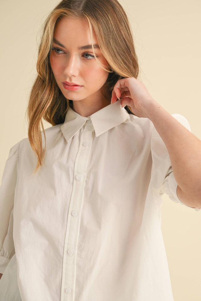 Breezy Blue Embroidered Blouse