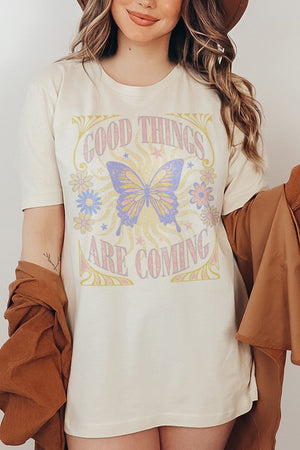 Good Things Are Coming Retro Oversized T Shirt