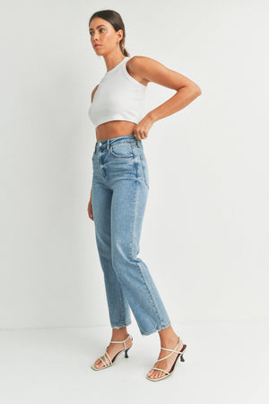 Lunch Date High Rise Straight Leg Jeans