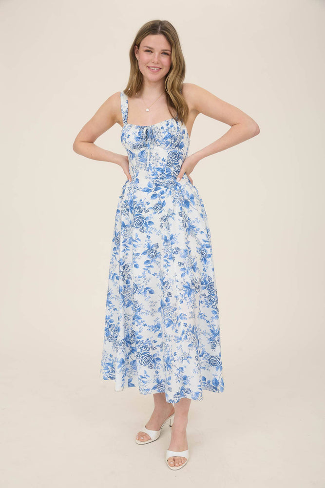 Italian Countryside Corset Midi Dress