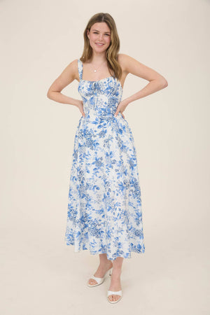 Italian Countryside Corset Midi Dress