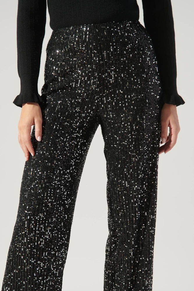 
                
                    Load image into Gallery viewer, Friday Nights High Waisted Sequin Pants
                
            