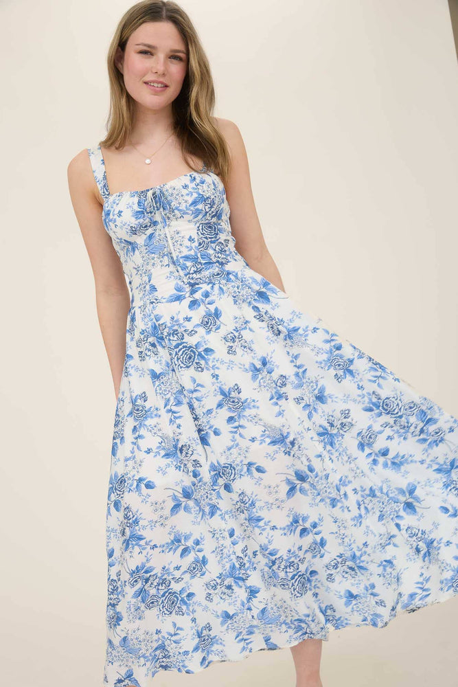 Italian Countryside Corset Midi Dress