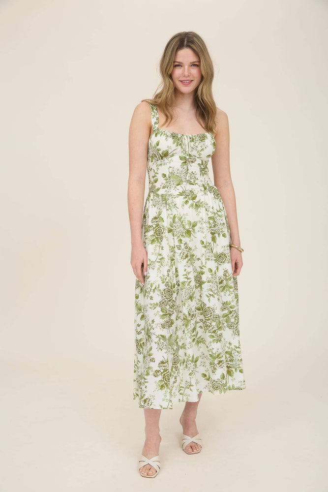 Italian Countryside Corset Midi Dress
