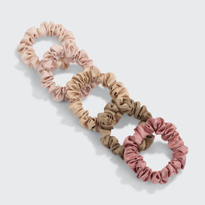 
                
                    Load image into Gallery viewer, Ultra Petite Satin Scrunchies 6pc - Terracotta
                
            