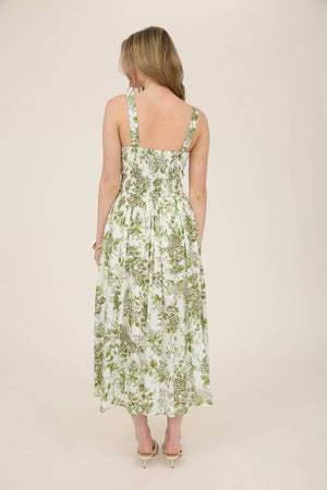 Italian Countryside Corset Midi Dress