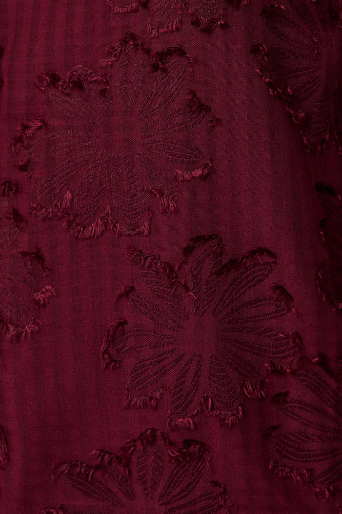 Cranberry Season Flounce Dress