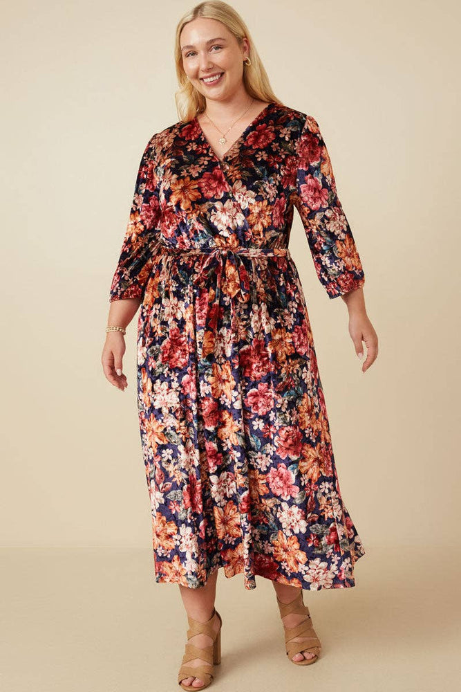 Floral Luxury Velvet Dress