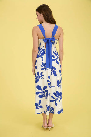 Isle Vacation Tie Back Midi Dress