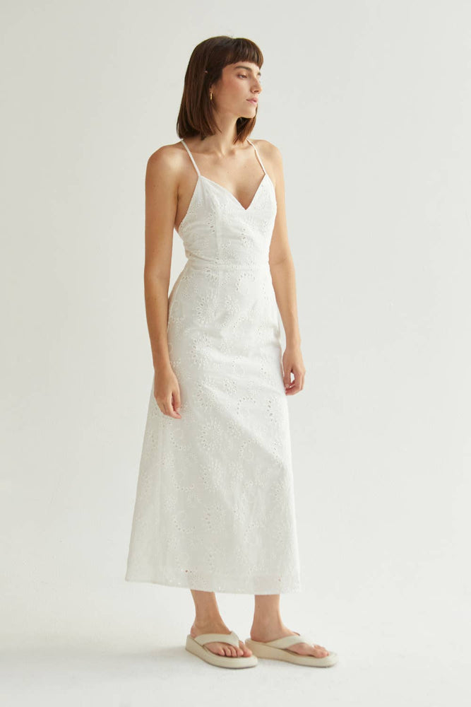 Raya Cotton Eyelet Dress