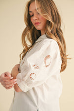 Breezy White Embroidered Blouse