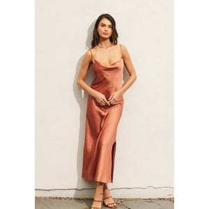 Going Out Cowl Neck Slip Dress