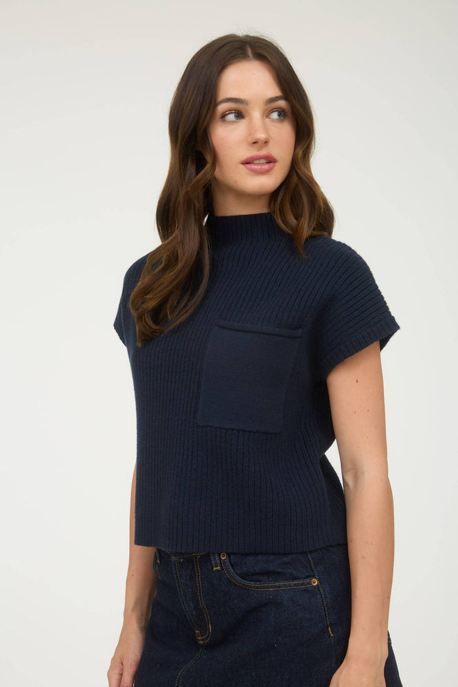 Central Park Knitted Pocket Top