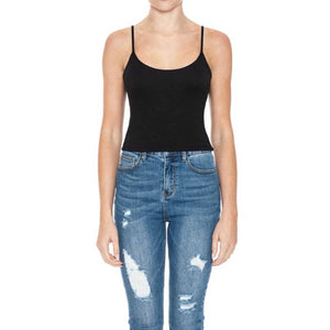 
                
                    Load image into Gallery viewer, Double Layered Scoop Neck Crop Cami Top
                
            