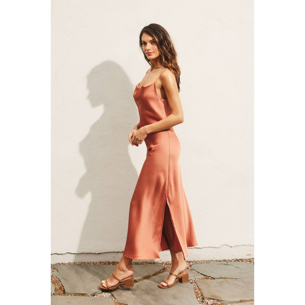 Going Out Cowl Neck Slip Dress