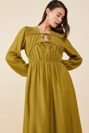 Forest Fairy Long Sleeve Midi Dress