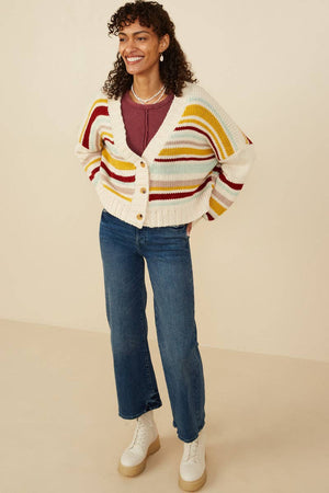 Happy Stripes Knit Cardigan