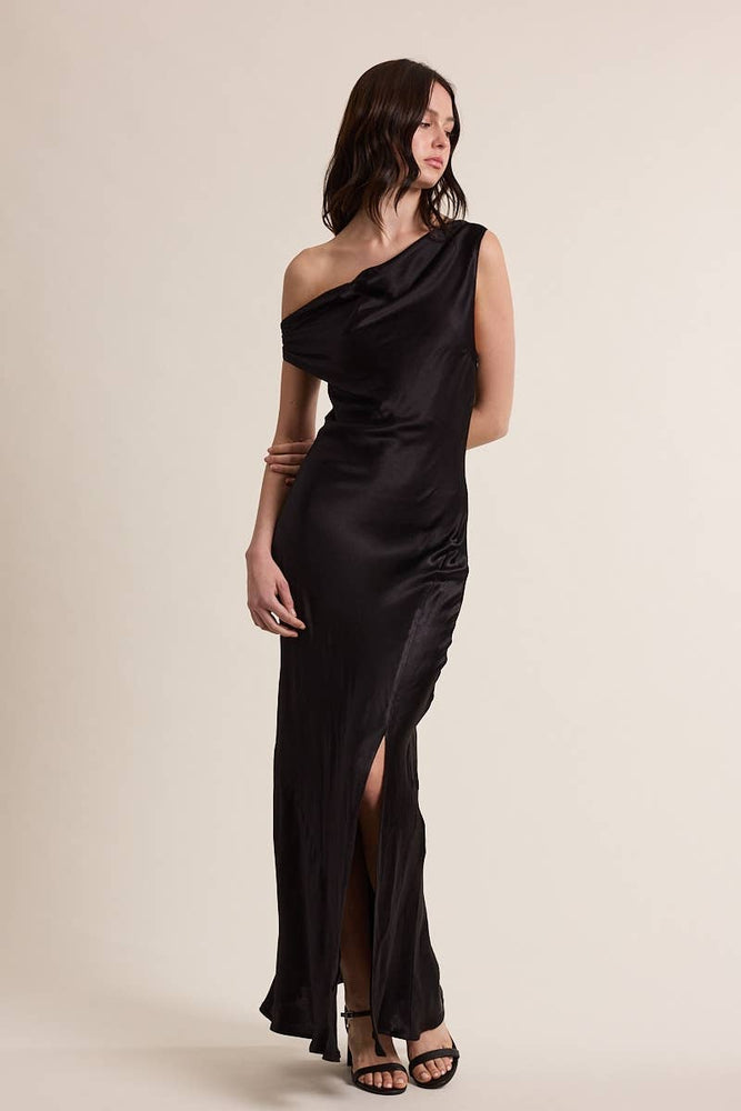 Holiday Cheer One Shoulder Maxi Dress