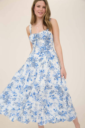 Italian Countryside Corset Midi Dress