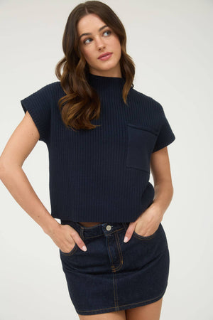Central Park Knitted Pocket Top
