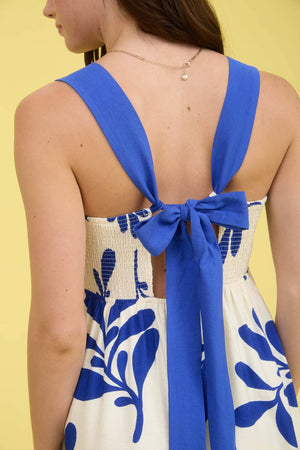 Isle Vacation Tie Back Midi Dress