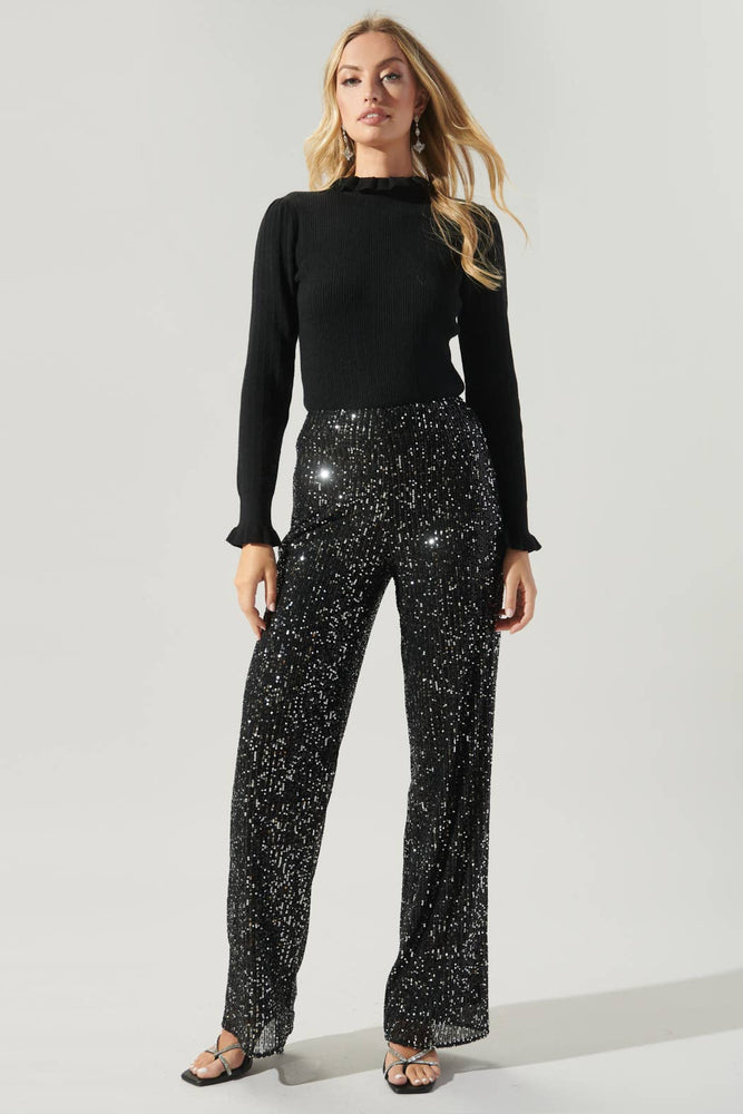 
                
                    Load image into Gallery viewer, Friday Nights High Waisted Sequin Pants
                
            