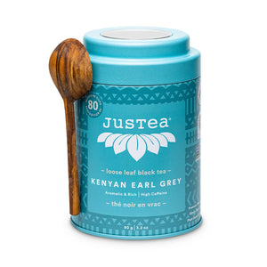 Kenyan Earl Grey Tin & Spoon - Organic, Fair-Trade Black Tea