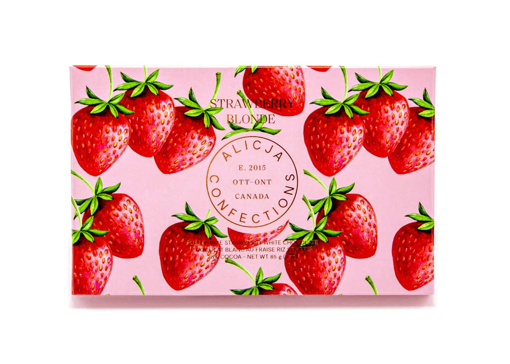 
                
                    Load image into Gallery viewer, Strawberry Blonde White Postcard Chocolate Bar
                
            