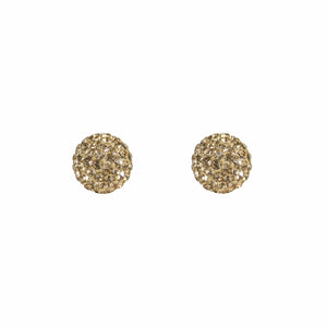 Park and Buzz radiance stud. Sparkle ball earrings. Hillberg and Berk. Canadian Brand. Glitter ball earrings. Gold sparkle earrings jewelry jewellery