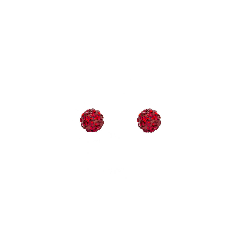 Park and Buzz radiance stud. Sparkle ball earrings. Hillberg and Berk. Canadian Brand. Glitter ball earrings. Red sparkle earrings jewelry jewellery. Valentines gift.