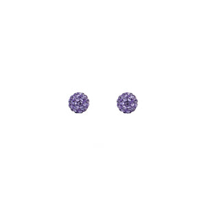 
                
                    Load image into Gallery viewer, Park and Buzz radiance stud. Sparkle ball earrings. Hillberg and Berk. Canadian Brand. Glitter ball earrings. Grape purple sparkle earrings jewelry jewellery. Valentines gift.
                
            