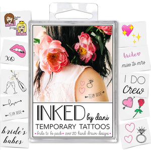 Bride To Be Temporary Tattoo Pack