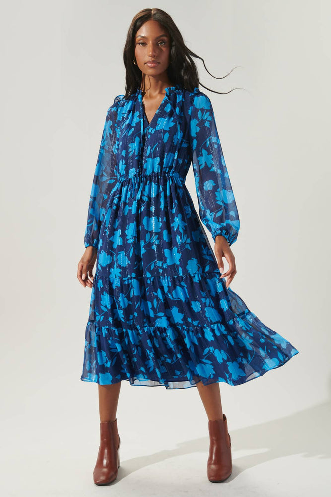Sweetwater Floral Tiered Midi Dress