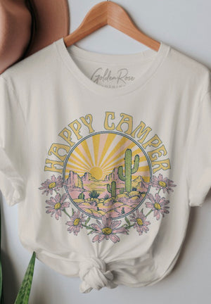 
                
                    Load image into Gallery viewer, Happy Camper Retro Oversized T Shirt
                
            