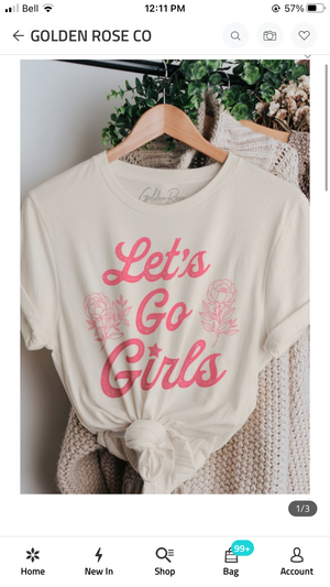 Let’s Go Girls Retro Oversized T Shirt