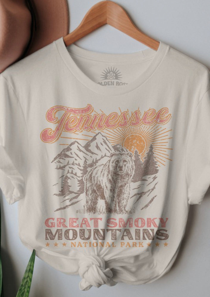 Tennessee Smoky Mountains Retro Oversized T Shirt