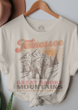 Tennessee Smoky Mountains Retro Oversized T Shirt
