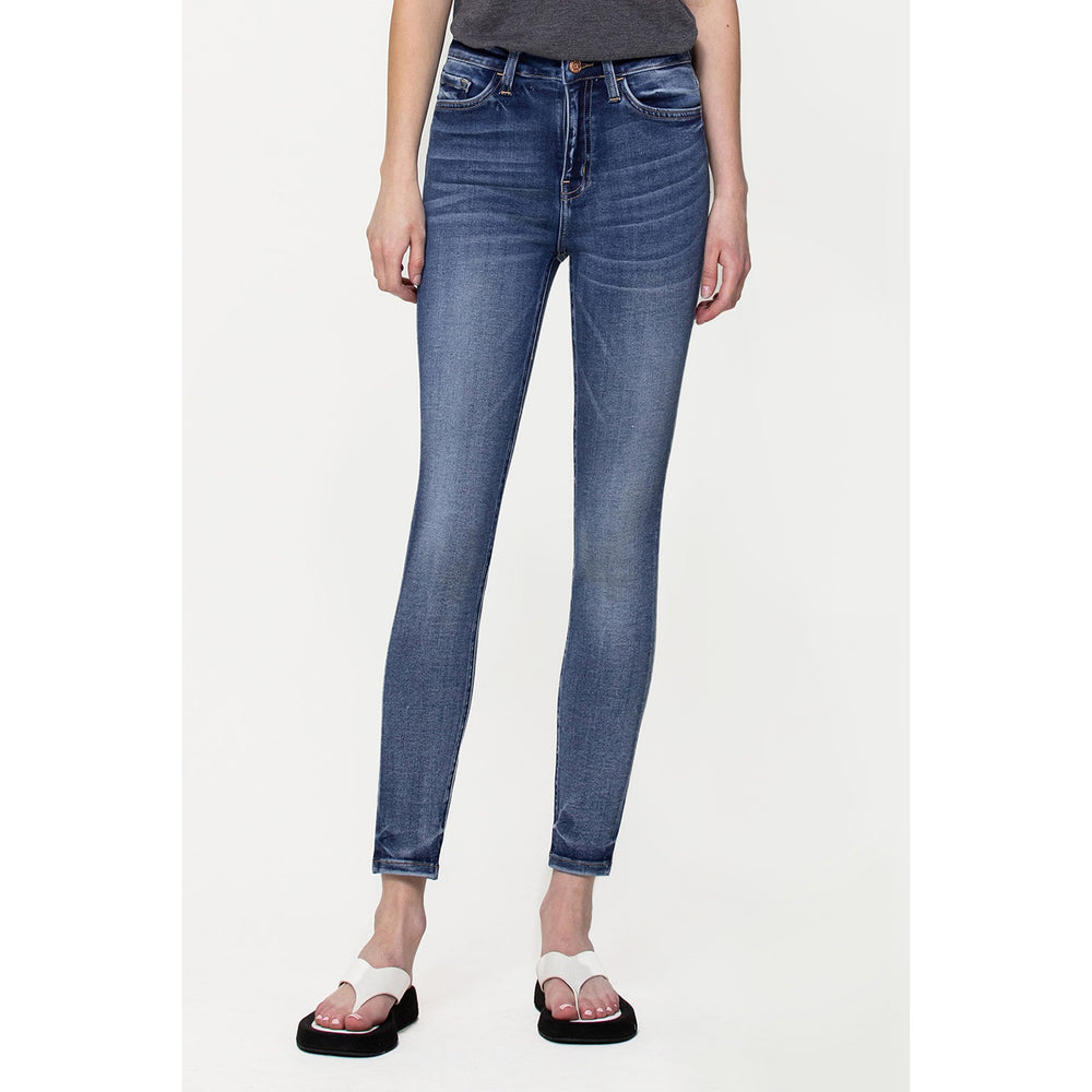 
                
                    Load image into Gallery viewer, Super Soft High Rise Ankle Skinny Jeans
                
            